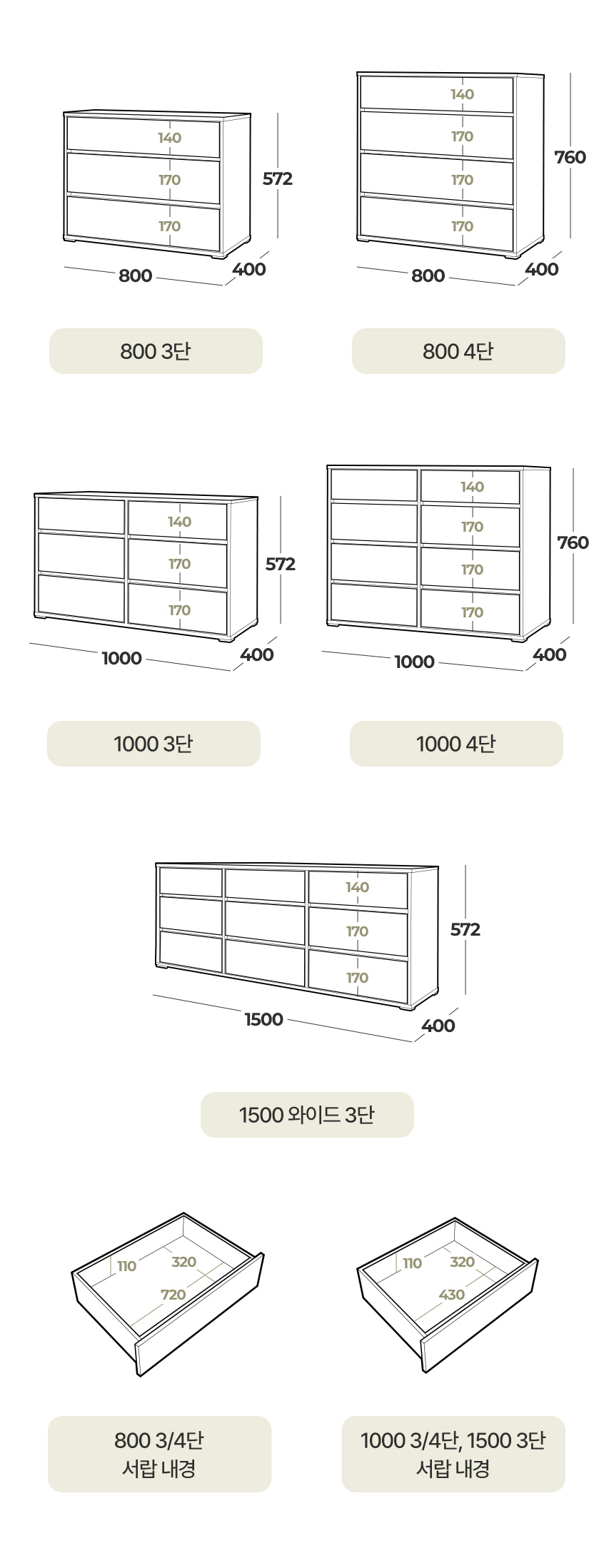 동서가구 카도 1500 3단 모듈 수납장_월넛 DF645850 상세 이미지 6
